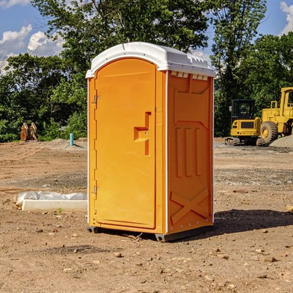 how often are the porta potties cleaned and serviced during a rental period in Chickasaw County Iowa